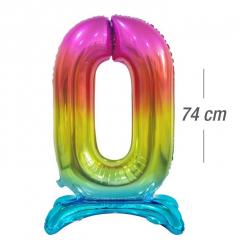 Stoječi folija balon 74 cm (mavričen) št.0