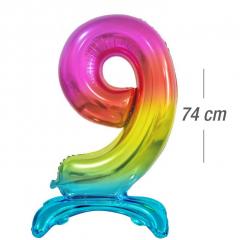 Stoječi folija balon 74 cm (mavričen) št.9
