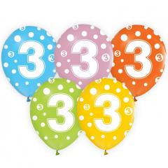 Baloni pike in številka (3 leta)