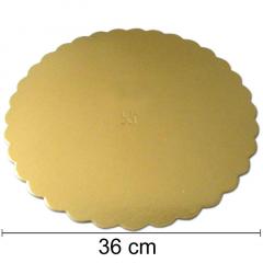 Podstavek 36cm, debelina 3mm - Zlata rožica