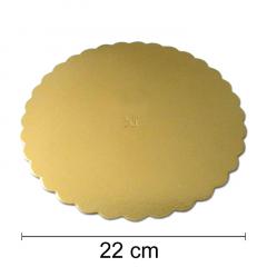 Podstavek 22cm, debelina 3mm - Zlata rožica