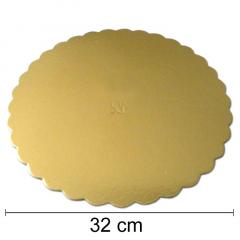 Podstavek 32cm, debelina 3mm - Zlata rožica