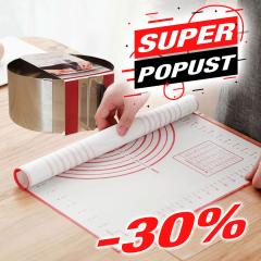 Nastavljiv obroč za peko + Rdeča silikonska podloga ***-30%***