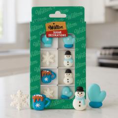 Wilton sladkorni okraski Prijetno zimsko vzdušje za torte (8 kosov) Wilton sladkorni okraski Prijetno zimsko vzdušje za torte (8 kosov)