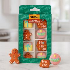 Wilton sladkorni okraski Prijetno zimsko vzdušje za torte (8 kosov) Wilton sladkorni okraski Prijetno zimsko vzdušje za torte (8 kosov)