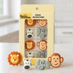 Wilton sladkorni okraski Safari živali za torte (8 kosov)