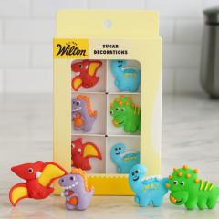 Wilton sladkorni okraski Happy Dino's za torte (8 kosov)