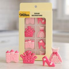 Wilton sladkorni okraski Princesa pravljica za torte (8 kosov)