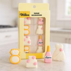 Wilton sladkorni okraski Sanjska poroka za torte (8 kosov)