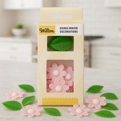 Užitni okraski Wilton – roza cvetje in listi