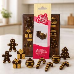Čokoladna dekoracija (12 kom) Zlat Božič ***-40%***