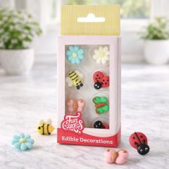 Sladkorni okraski Vrtna zabava (FunCakes, 2cm) 8 kom