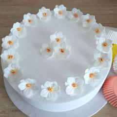 Wafer bele Hortenzije (4cm) 18 kom