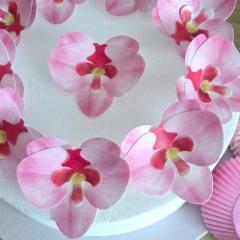 Wafer roza Orhideje (8cm) 10 kom