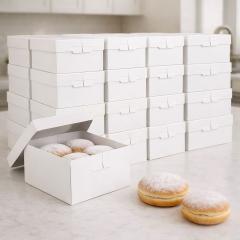 25x Škatla za krofe ali pito – kartonska embalaža 20×20×8cm ***-30%***