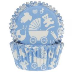 HoM papirčki za muffine BABY modri (Baby Shower)