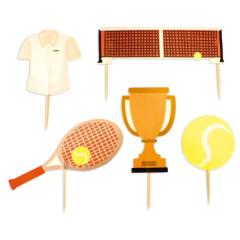 Topperji za torto Tenis, 6 delni