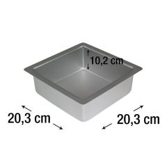 PME kvadraten pekač za biskvit 20,3 x 20,3 cm, višina 10,2 cm