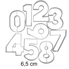 Modelčki Števila (6,5 cm) rostfrei, 9 delni