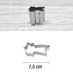 Mini modelček zvezdni utrinek 1,5 cm, rostfrei