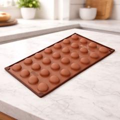 Silikonski pekač polobla (2,8 cm) mini popolnost za čokolado in drobne sladice