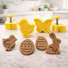 Modelčki za piškote (4x velikonočni motiv na vzvod)