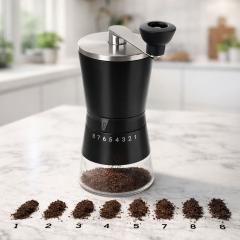 Sodoben ročni mehanski mlinček za kavo z 8 stopnjami mletja