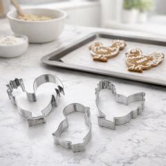 Modelčki za piškote iz nerjavečega jekla – pomladna kolekcija (3 kosi)