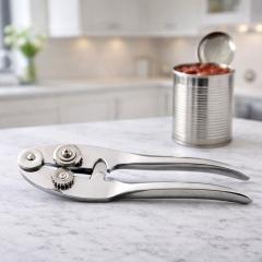 Kromiran kovinski odpirač za konzerve LUXY – tiha moč elegance
