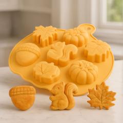 Silikonski model (jesenske oblike) za 7 mafinov