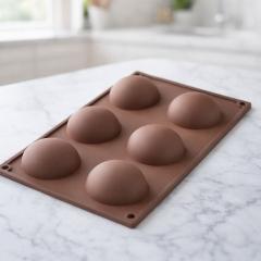 Silikonski pekač polobla (6,5 cm) profesionalna oblika za moderne sladice