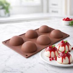 Silikonski pekač polobla (6,5 cm) profesionalna oblika za moderne sladice