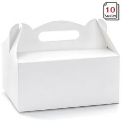 Kartonska embalaža (bela) z ročko 19 x 14 x 9 cm, 10 kom