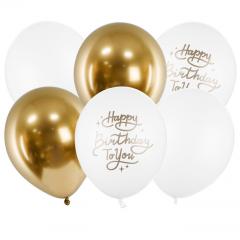 Baloni Happy Birthday To You, mix 30cm, 6 kom