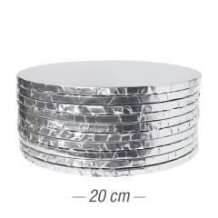 10x Podstavek iz močnega kartona 20cm (10mm) Srebrn ***-40%***