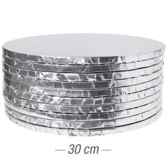 10x Podstavek iz močnega kartona 30cm (10mm) Srebrn ***-40%***