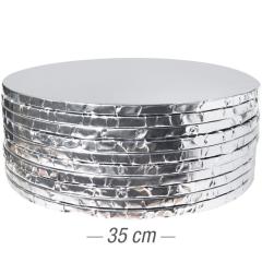 10x Podstavek iz močnega kartona 35cm (10mm) Srebrn ***-40%***