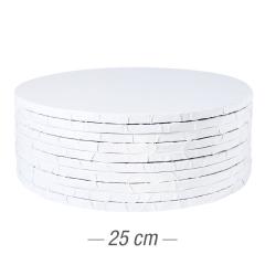 10x Podstavek iz močnega kartona 25cm (10mm) Bel ***-40%***