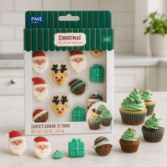 Sladkorna dekoracija Božiček prihaja v mesto (PME) 12 kom