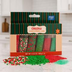 Božični komplet 30 MEŠANIH posipov (180g) za praznično dekoracijo sladic Božični komplet 30 MEŠANIH posipov (180g) za praznično dekoracijo sladic