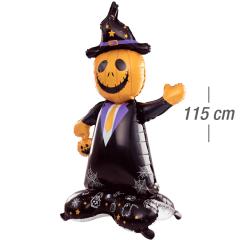 Stoječi folija balon (115 cm) g. Buča Halloween