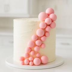 Topper kroglice za torto – svetlo roza pink (20 kosov)