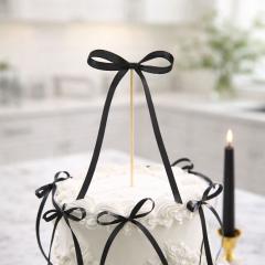 Črna pentlja za okrasitev torte (10 kom) eleganca z značajem