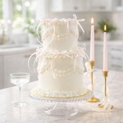 Roza pentlje za okrasitev torte (10 kom) nežnost, ki ostane v spominu