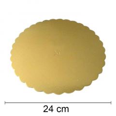 Podstavek 24cm, debelina 3mm - Zlata rožica