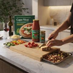 Bambusova deska s posodami – pametno sekljanje brez nereda