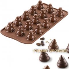 Silikomart silikonski modelček Čokoladne smrekce