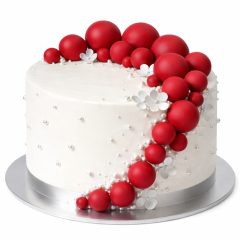 Topper kroglice za torto – rdeče (20 kosov)