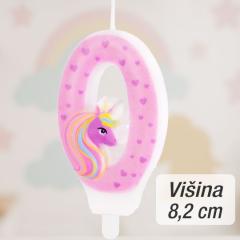 Svečka številka (0) Unicorn