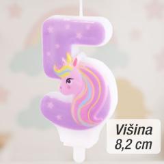 Svečka številka (5) Unicorn